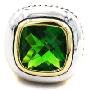 CHARME姹美-镀18K金戒指-屋顶的绿宝石