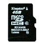 Kingston金士顿手机存储卡TF/microSD 4G（三片装）
