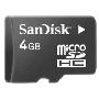 SanDisk手机存储卡micro SDHC TF 4G（两片装）
