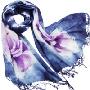 Angel's外贸纯羊毛围巾371蓝紫