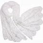 Angel's外贸真丝刺绣长丝巾251白