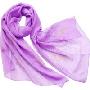 Angel's外贸真丝刺绣长丝巾260紫