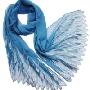 Angel's外贸真丝刺绣长丝巾265蓝