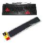 新盟天贵星K-280 PS/2键盘(全黑)+安尚键盘护腕垫WRS-01(灰色)套装组合
