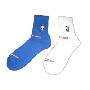梦娜NBA男士篮球毛巾运动袜A0171两双装(白蓝)(特价促销)