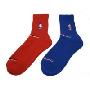 梦娜NBA男士篮球毛巾运动袜A0175两双装(红蓝)(特价促销)