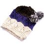SaSa-双绒球堆式长款棉毛线帽日韩系列-米色紫色咖色