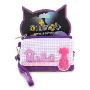 ANIMOB奇尾猫时尚格子女士双拉链手机-零钱包(紫色)