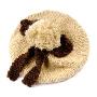 SaSa-棒织双色棉毛线帽日韩系列-优雅公主帽(米咖)