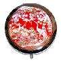 螺钿漆器--快乐伊甸园化妆镜(W7022)红