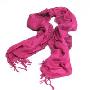 雨姿-全棉围巾-温柔品质粉红印度手绘古老文字30521