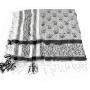 雨姿-竹节纱围巾-全球风靡超流行黑白骷髅系列0019