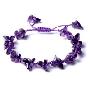赛伊诺-天然紫水晶碎石手链-手工编织