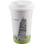 BellaHouse CITY CAFE CUP 意大利-比萨斜塔 STC-003陶瓷杯（可微波加热）(台湾品牌-双层陶瓷壁，可以增加保温隔热效果)