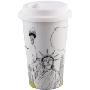 BellaHouse CITY CAFE CUP 纽约自由女神 STC-004 陶瓷杯（可微波加热）(台湾品牌-双层陶瓷壁，可以增加保温隔热效果)