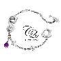 925银饰-COCO猫紫水晶手链 925纯银 神秘风情 -clo2u