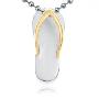 lux-women-925纯银吊坠-爱情玻璃鞋(赠925银皮绳项链)