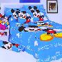迪士尼纯棉斜纹活性印染双人床单三件套-MU701-咖色
