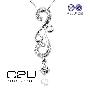 clo2u-925纯银 周大福款连理枝 八心八箭瑞士钻(赠送价值48元925纯银项链一条) 时尚女性必败-项链吊坠-意大利银饰