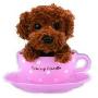 MISSO 米索创意潮品-浪漫情人可爱感应贵宾茶杯犬