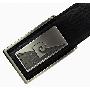 皮爾卡丹-精品男式牛皮板扣皮帶-黑色DD14-禮盒精裝-正品特價-贈打孔器