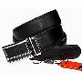 皮爾卡丹-男式牛皮自動扣加寬皮帶-黑色368-1-禮盒精裝-正品特價