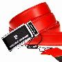 皮尔卡丹-红色高档自动扣皮带-正品特价-本命年特供