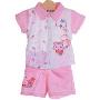 婴得利 儿童内衣 青蛙系列衬衫三件套3587-粉色-36个月