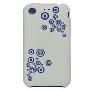 爱贝尔 iPEARL 激光图纹 硅胶套(白蓝 适用于全线iPhone 3G/S 选用进口硅胶 手感舒适)(特价促销!)