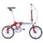 欧亚马 oyama 折叠自行车 超薄L300 红色 （铝合金车架、超轻随身伴侣）