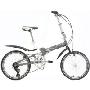 欧亚马 oyama 折叠自行车 拉风-S300 灰色 （车身高碳钢构造、双避震运动折迭车、学生族群必选）