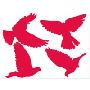 韩国ECOWORLDGPS-006鸽子(红色)IL09108R墙贴(韩国生活用品馆产品)