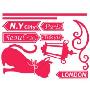韩国ECOWORLDGPS-058city猫(红色)IL09159R墙贴(韩国生活用品馆产品)