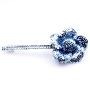 SaSa-韩国珠片发夹发饰时尚流行款-冰蓝珠花