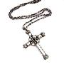 SaSa-合金镶钻项链韩国时尚流行款--复古十字架 （长款）