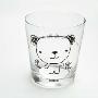 Idealist 涂鸦宽口玻璃杯-小熊与花 #2942