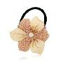 伊泰莲娜-法国板材镶水晶发夹-粉色水晶花朵发圈(专柜正品 全国联保)