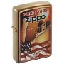 ZIPPO镜面彩印PROUD TO BE拥有的自豪打火机24746(赠75周年烟灰缸礼品袋)
