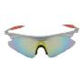 KALLO凯乐户外休闲自行车偏光可换片太阳镜眼镜99158-05黄水银色（3副镜片）