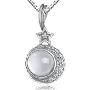 lux-women-925纯银天然月光石吊坠-月光星辰(赠925银链/权威质检证书)