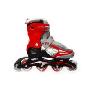 Super-k狮普高全软面直排可调儿童旱冰鞋/轮滑鞋(塑料刀架)RO0608 (红色)M号(33-36)