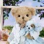 正版Bearington条纹蓝衣泰迪熊Sammy Sleepyhead特价|汉祥礼品