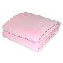 玛克家纺素色超柔双人珊瑚绒毯-粉红色