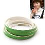 韩国momo-缠绕纯色多层皮带式皮手链 手带 绿色