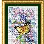 韩国进口溢彩十字绣套件/YC-431-104-z/蝴蝶飞/中格