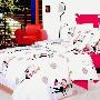 豪美家纺 全棉斜纹活性印花四件套 百度女孩
