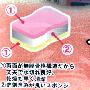 日本WAKO玻璃塑料用三层海绵百洁布3片装
