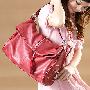 【JUST STAR】时尚韩版女包双折吊挂须单肩包斜挎包包红色170205