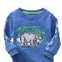 2-5岁男婴 小童圆领长袖套衫 南北极动物主题印绣花设计 全棉 蓝