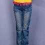 2010春 新款 米娜推荐 韩版时尚简单古老怀旧色牛仔裤